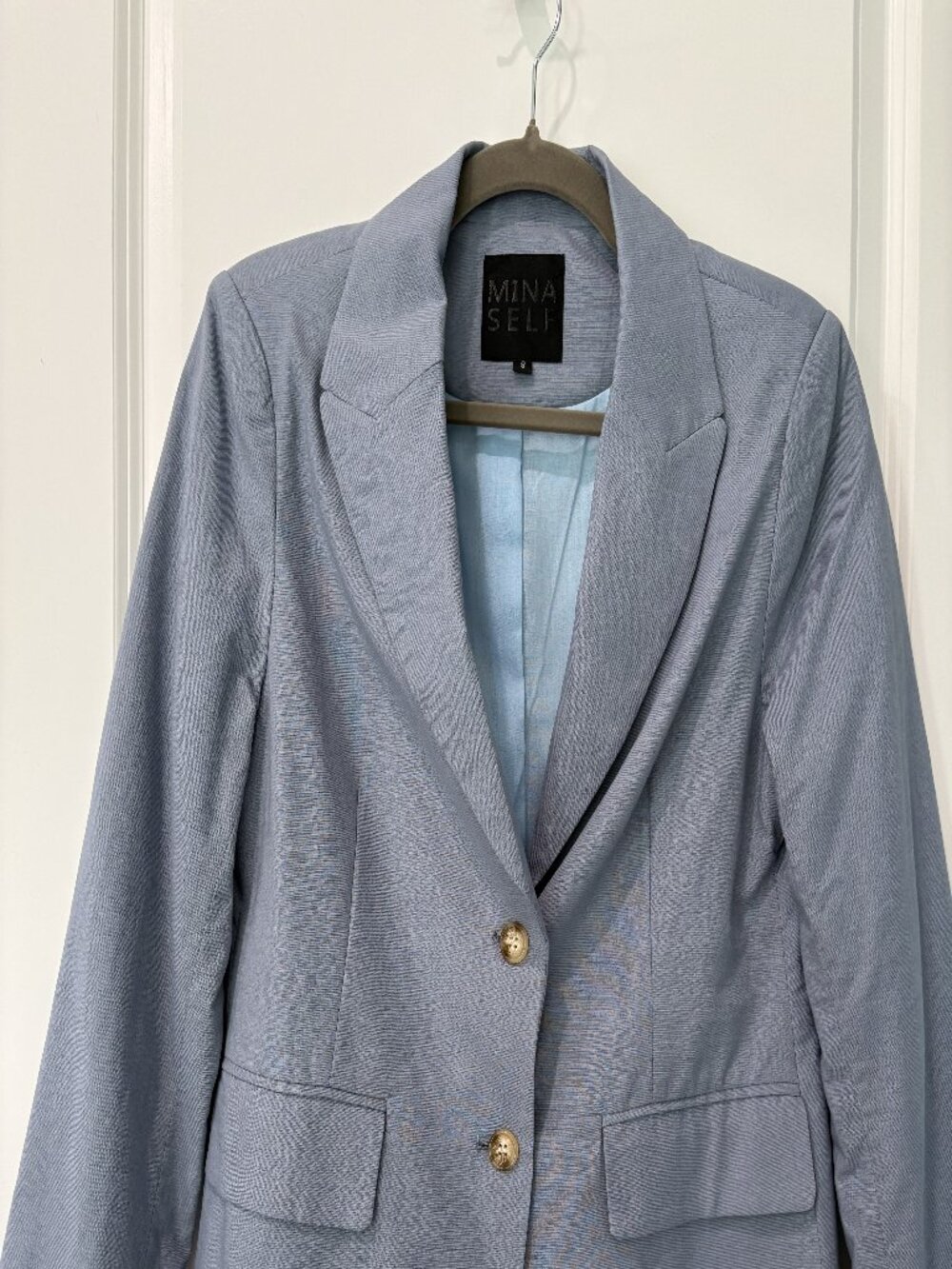 Mina Self Blazer - Light Blue